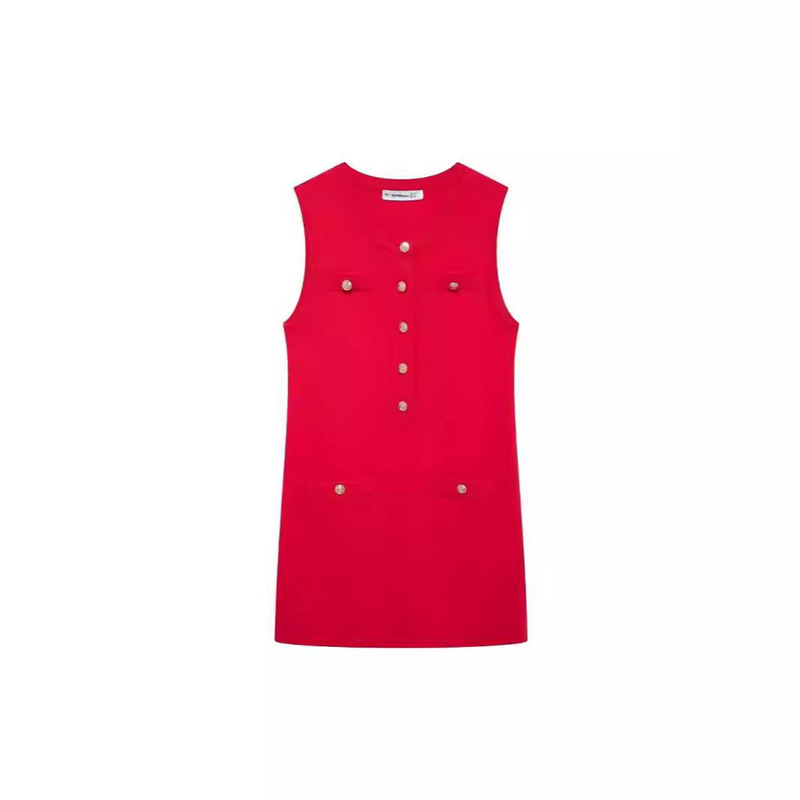 Cross-border European and American Style AliExpress Foreign Trade Women's Wear ZR in stock Plain Knitted Short dress Cross-border European and American Style AliExpress Foreign Trade Women's Wear ZR in stock Plain Knitted Short dress