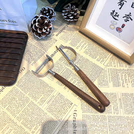 不锈钢304胡桃木厨房小工具 木柄瓜刨刨皮刀刮皮刀水果蔬菜刮皮器