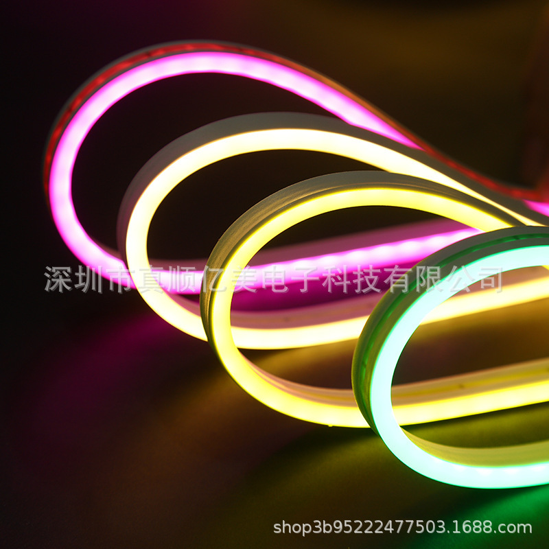 Lámpara de silicona monocromática flexible de baja presión brillante a prueba de lluvia led flexible 5m 5 * 11mm conjunto de 12v luz al aire libre