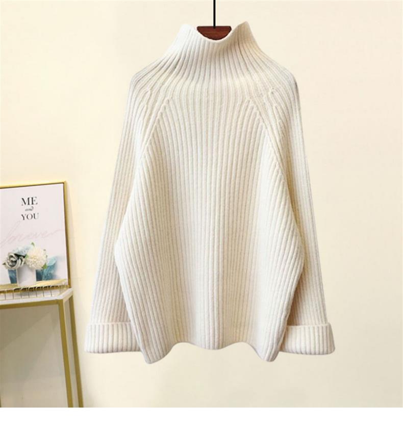 Roupas femininas estilo preguiçoso terno para mulheres novo outono e inverno engrossado lã grossa malha suéter drapeado calças de perna larga terno de duas peças_voghion.com