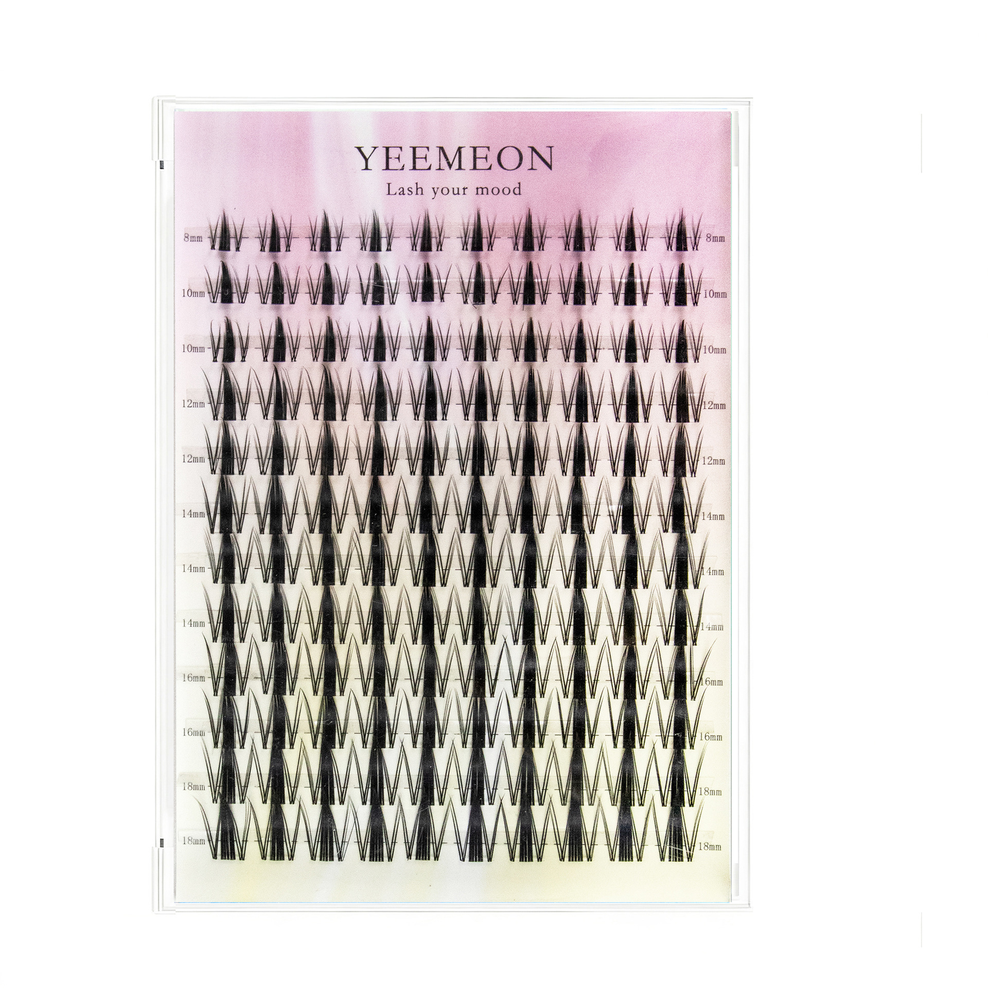 Europa y los Estados Unidos transfronterizos falsas pestañas densas monoclúster d deformación segmentación híbrida injerto simulación de pestañas amazónicas al por mayor