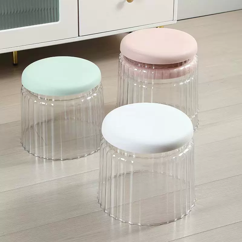 多功能收纳凳儿童凳毛绒玩具可坐凳子透明储物凳塑料凳玩偶收纳盒