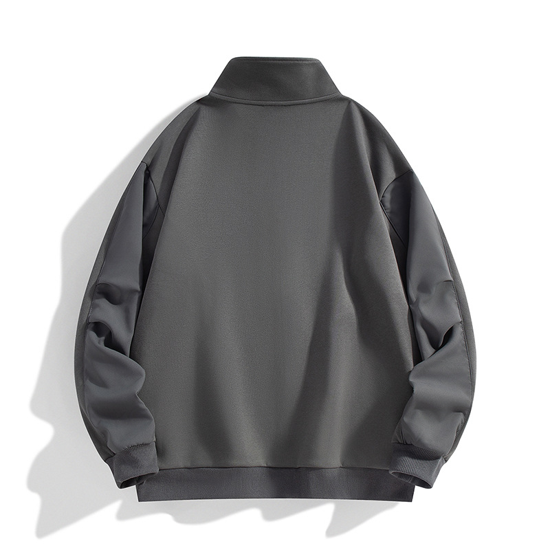 Abbigliamento maschile Autunno di alta qualità casual sportivo cerniera maglione gilet linea design senso cardigan giacca collo alto_voghion.com