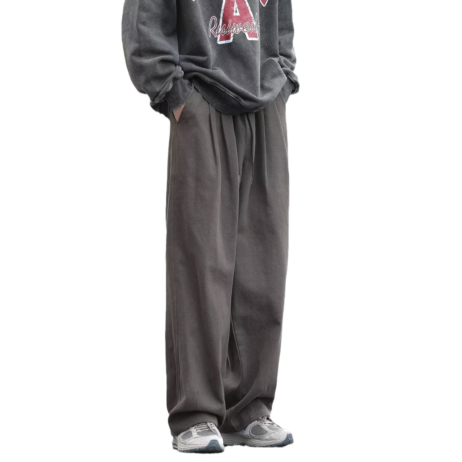 Autumn trend brand fashionable solid color trousers for students