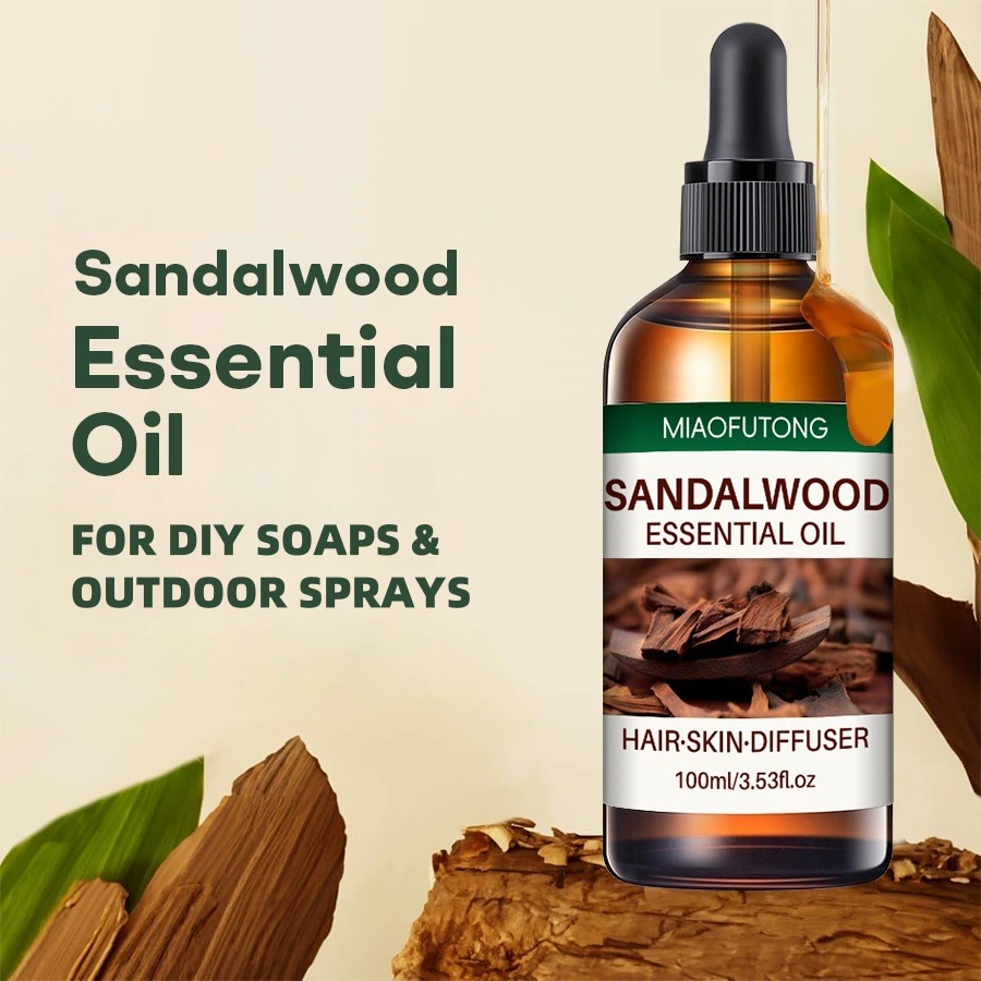 Кросс-бордерный бестселлер: 100 мл эфирного масла сандала для массажа всего тела, снимающего усталость, эссенция для ухода за телом.