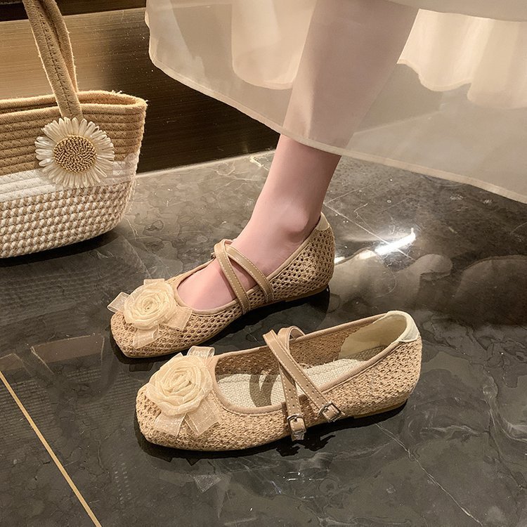Camellia francesa zapatos de malla para mujeres 2026 con una falda pequeña altura zapatos de noche y noche zapatos suaves