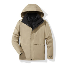 2023冬季新款羽絨內膽沖鋒衣兩件套戶外三合一防寒保暖登山服外套