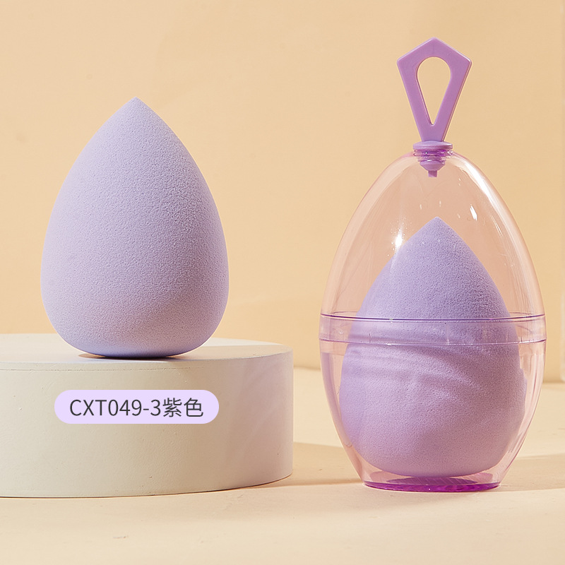 LMLTOP gota de agua de dopamina huevo de maquillaje seco y húmedo de doble uso huevo de maquillaje en agua gran polvo de maquillaje adjunto a la cáscara de huevo