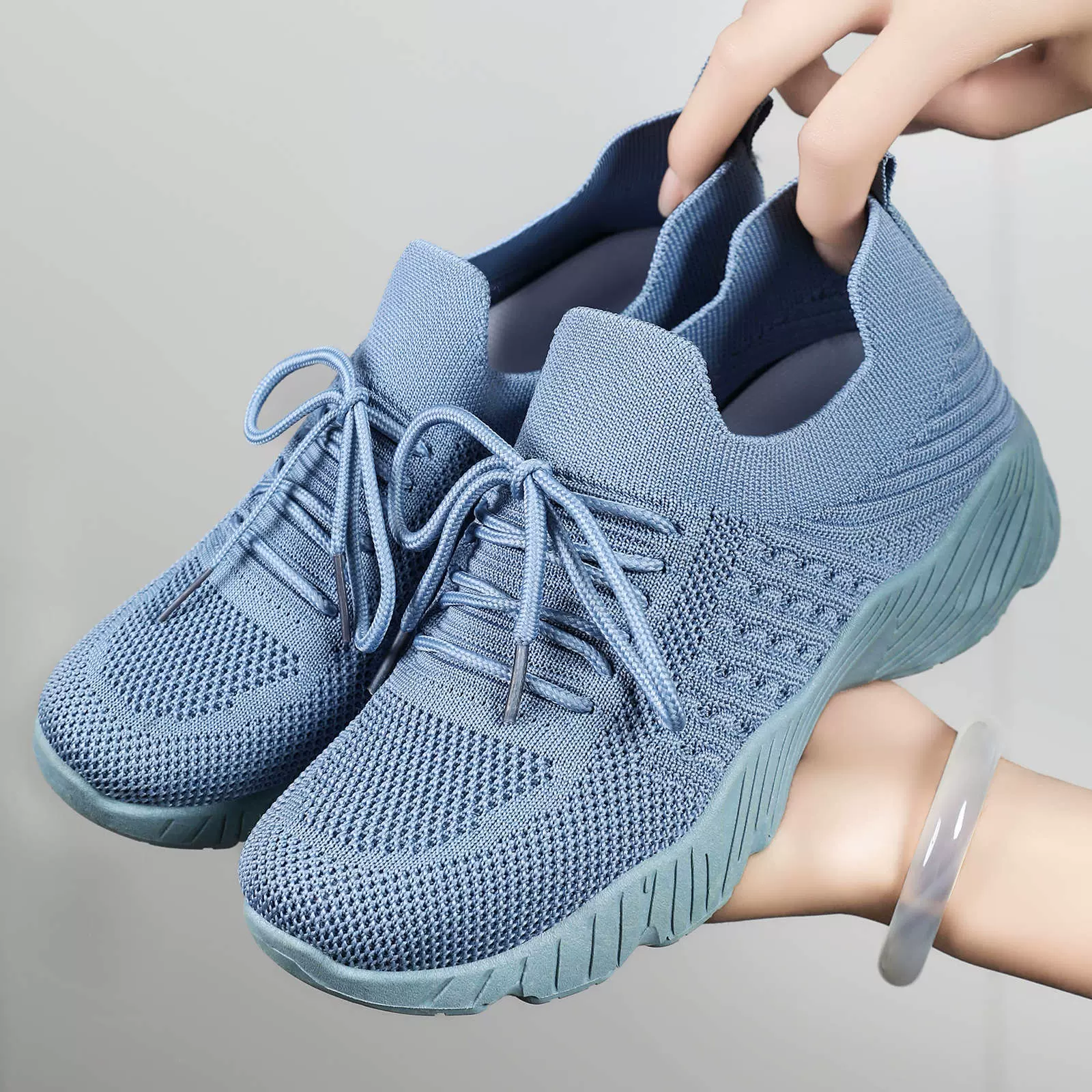 鞋子女鞋百搭春秋新款temu爆款运动单鞋休闲软底不累脚妈妈鞋代发