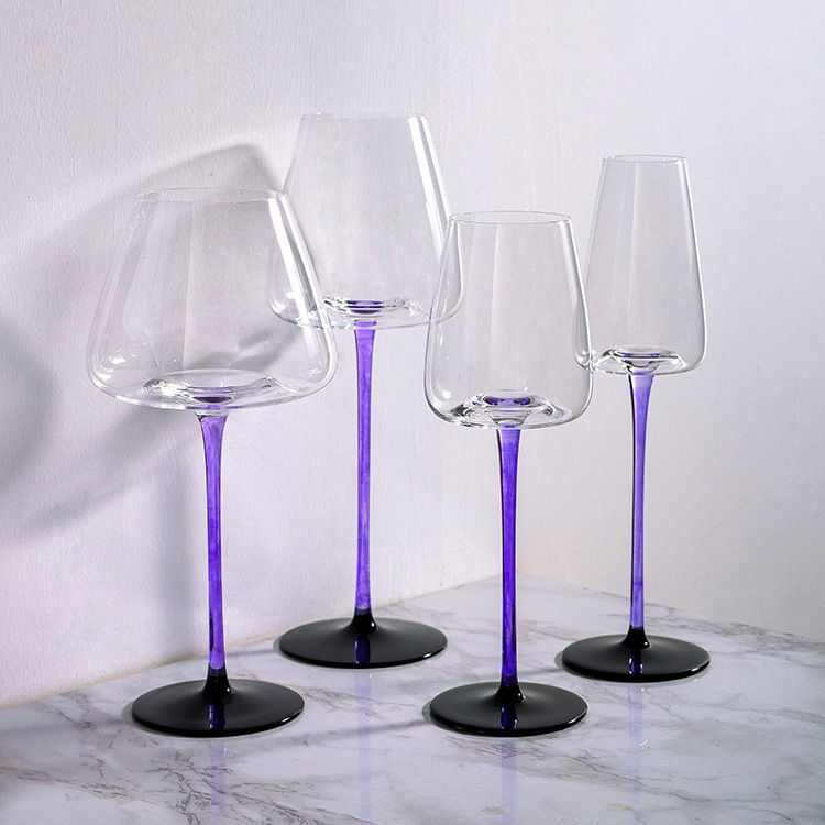 Purple crystal wineglass for home use