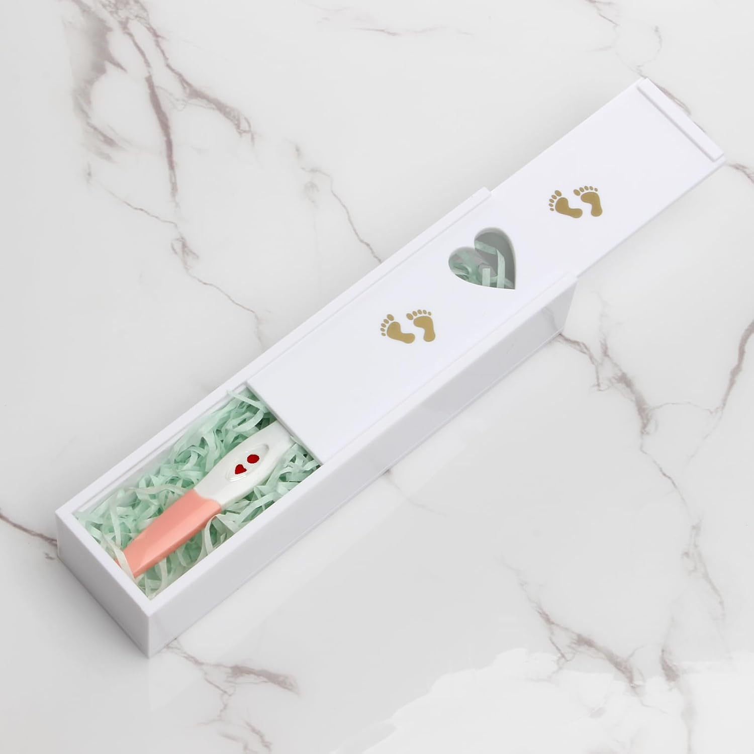 Recuerdos de embarazo de madera creativa, varilla de prueba de embarazo, caja de colección de regalos, recuerdo del recién nacido