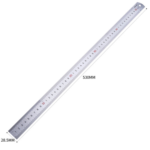 Deli Steel Ruler 50cm/100cm Steel Ruler Steel Ruler Stainless Steel 1 Meter Steel Ruler Thickened Measurement Tool