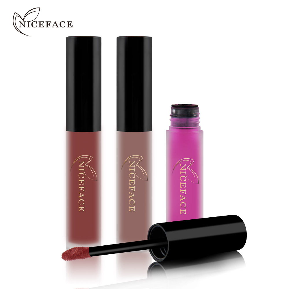 Niceface Matte Lippenstift, Wischfest & Mattierendes Orange_voghion.com