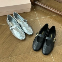 【顶版】2025春夏新款复古玛丽珍鞋银色浅口软底单鞋女鞋子平底鞋