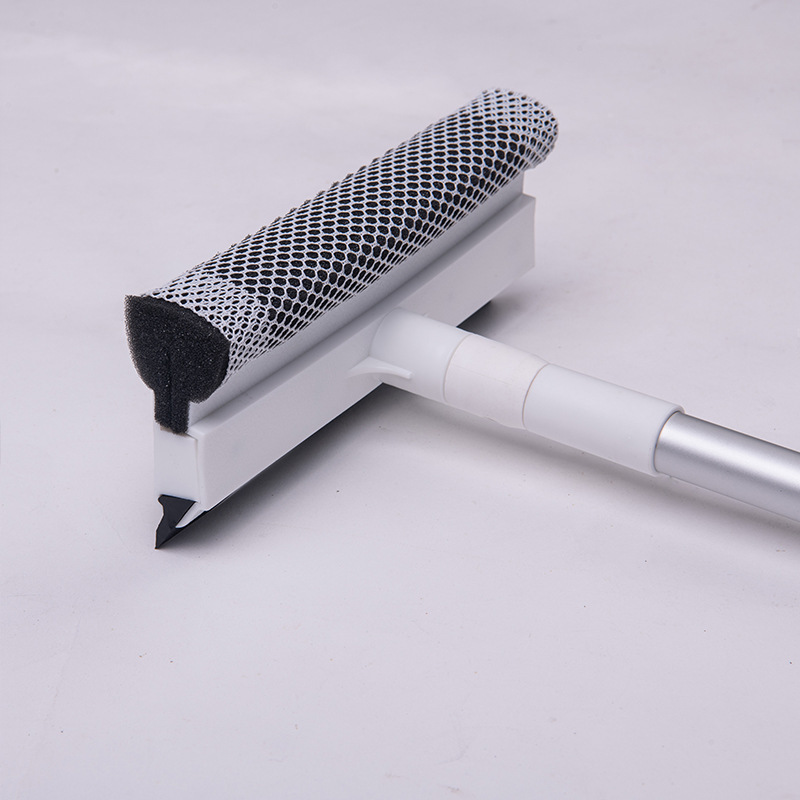 Factory grid retractable glass cleaner household double-sided high-rise wiper brush window cleaner