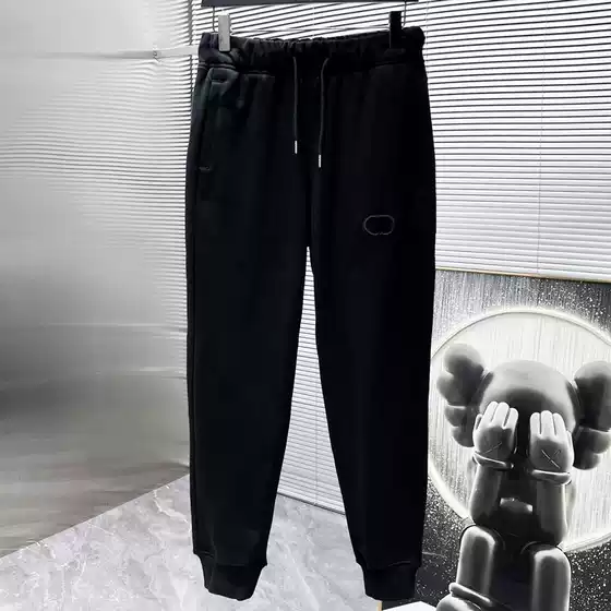 European Station 2024 Autumn and Winter High-end New Logo Letter Embroidered Foot Sweatpants Casual Pants Men's Sports Pants