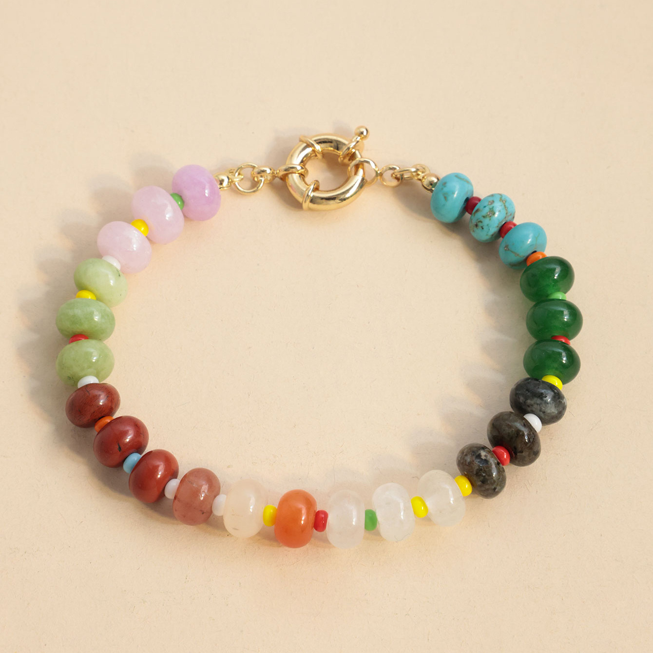 20g Weight Natural Stone, Agate Inlay Material Bracelets, Necklace Classification Casual Occasion Alloy, Agate Material Color Block, Candy Pattern Unisex Gender Vacation Style Color Block Candy Bracelets Necklace Alloy Agate Natural Stone Agate Unisex Vacation Bracelets Necklace 14