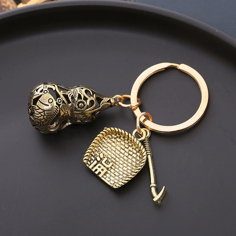 Иу товар медная Тыква брелок оптом металлический совок Храбрый мешок денег брелок кулон небольшой подарок