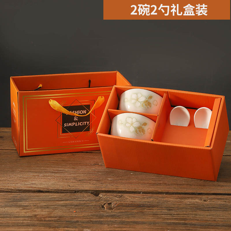 cubiertos de estilo japonés frescos bajo esmalte de cerámica de color platos de cajas de regalo set de eventos comerciales de apertura de regalo de regalo tazón