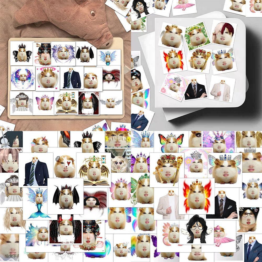 160 piezas de piggy emoticon abstracto parodia popular emoticon pegatinas decoración de caja de teléfono móvil DIY pegatinas de libro de contabilidad