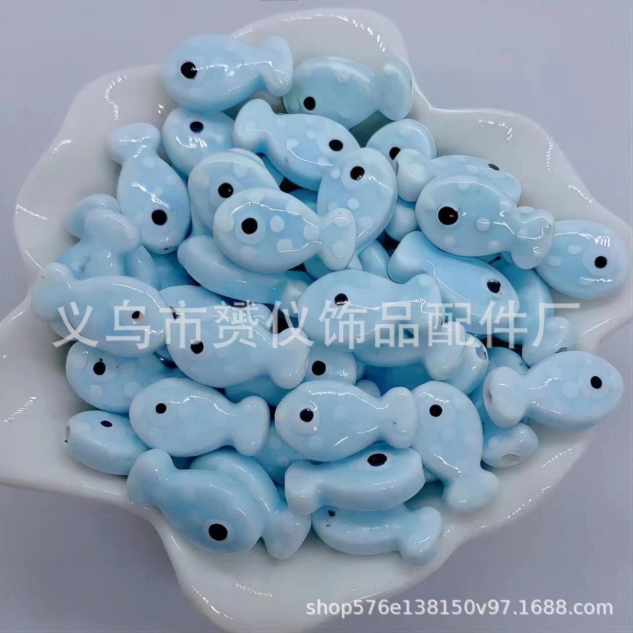 Cuentas de cerámica con diseño de peces, cuentas sueltas, cuentas para hilo, cuentas pintadas a mano, collar hecho a mano, pulsera, accesorios de bricolaje, accesorios de Yiwu