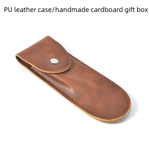 Direct Manufacturer Sale Red Wine Opener Gift Box Black Leather Protection Case PU Bottle Opener Wine Knife Shaving Knife Leather Sheath