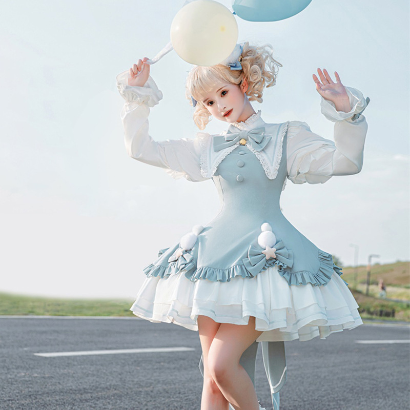 オリジナルデザイン魔法少女opロリータワンピース日常かわいいlolita甘いスカート6621|undefined