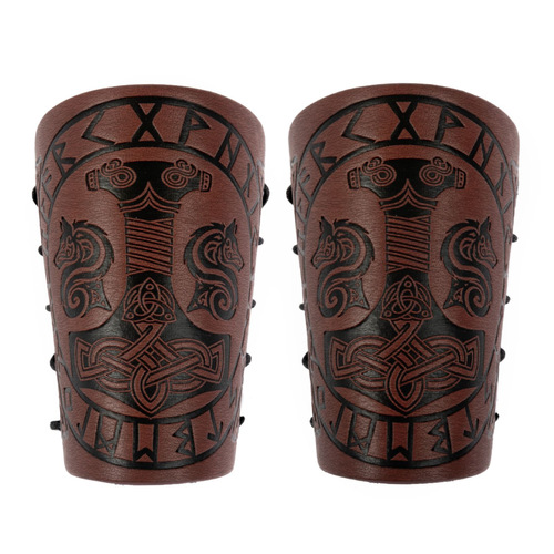 Cross-border hot sale Nordic Viking style Thor's hammer embossed wristband medieval Renaissance COS accessories