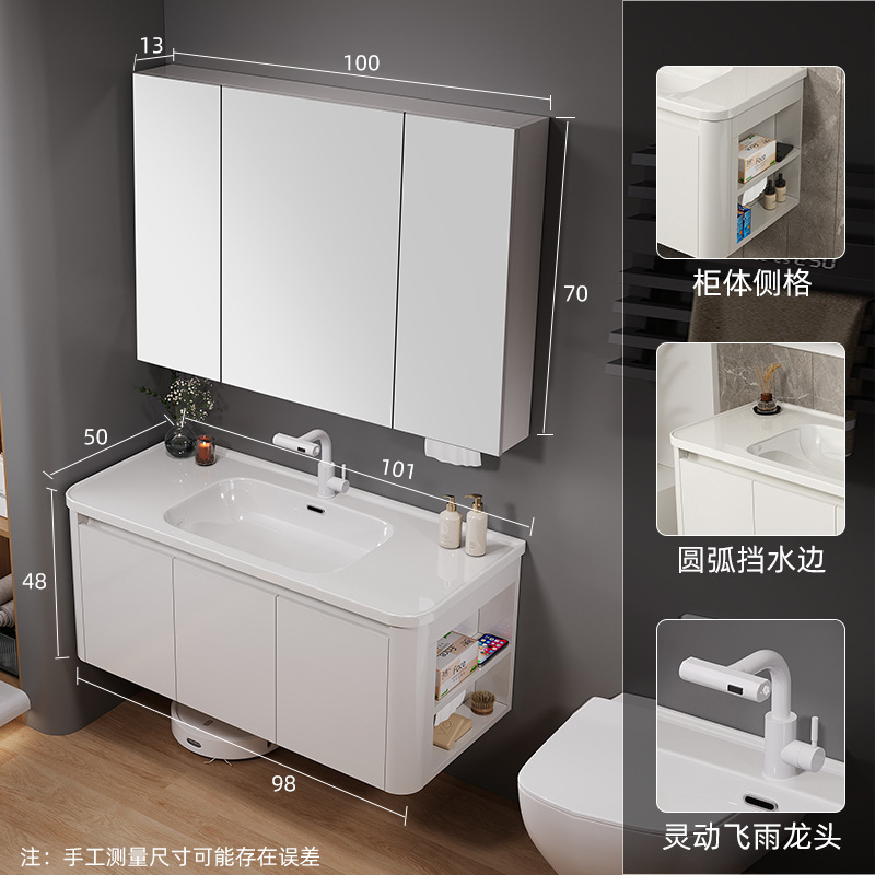 100 (laterales) cuadrado - gabinete de espejo de belleza ordinario - gabinete principal de panal - dragón de tracción de lluvia volante