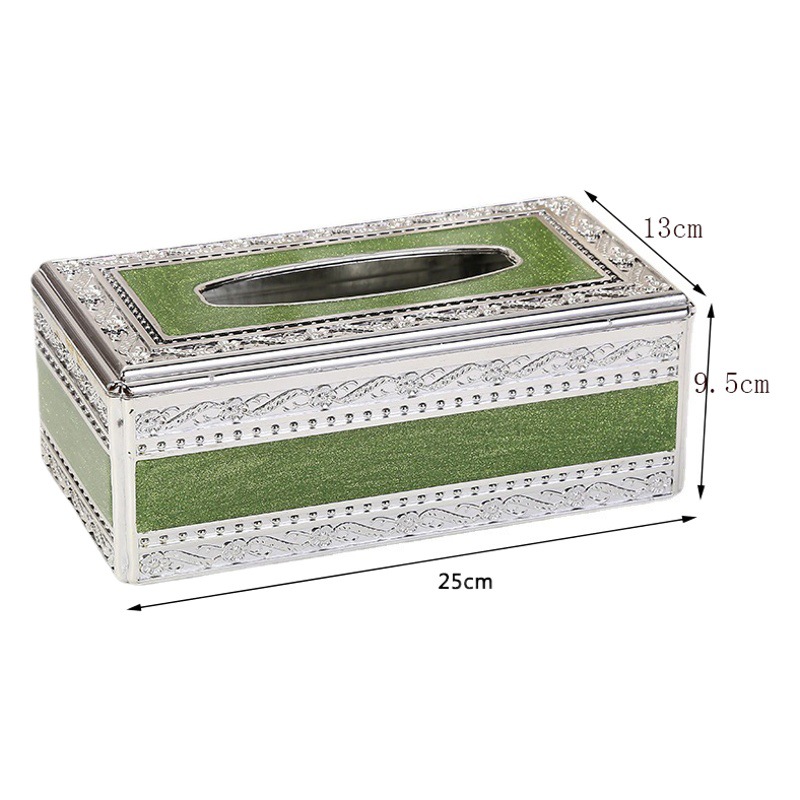 De estilo europeo de lujo de oro Jade gran caja de pañuelos sala de estar comedor de alta gama de hotel KTV reforzado caja de pañuelos de acrílico