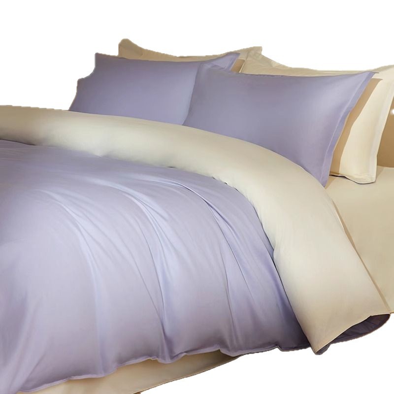 Funda de edredón de algodón de una sola pieza para el hogar algodón 150x200x230 funda de edredón color sólido dormitorio verano individual 1.5 doble