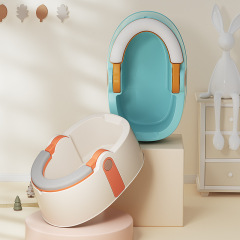 Children's butt-washing gadget, seatable and squat-free, for boys and girls, baby bath tub, infant and toddler potty cleaning seat
