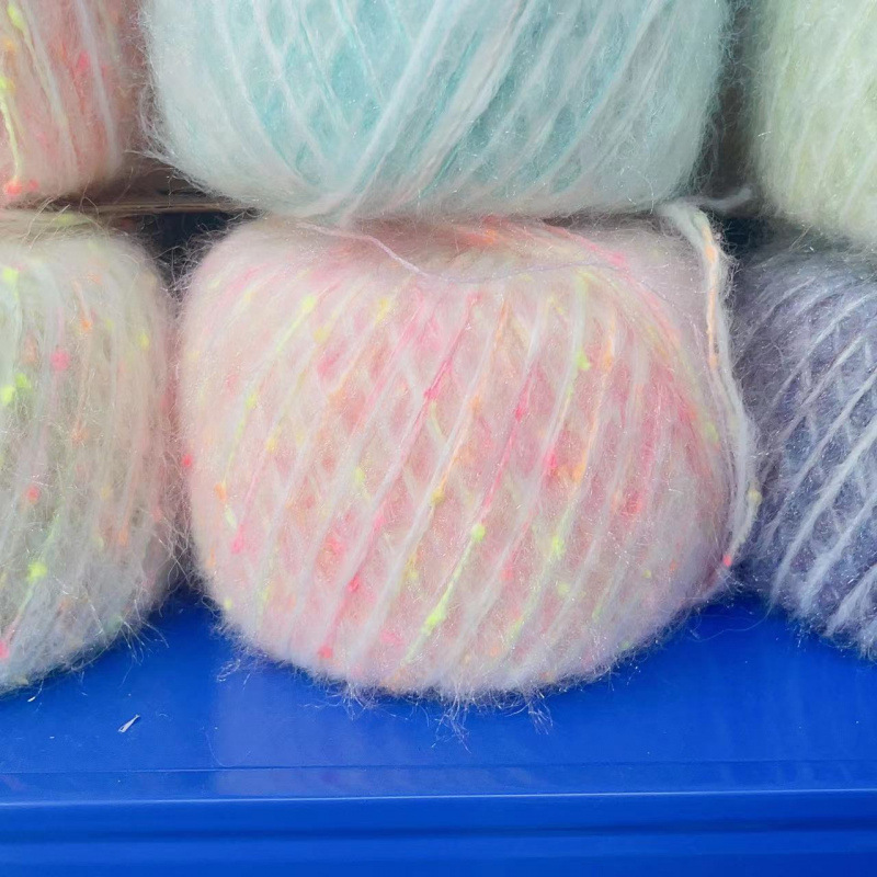 모헤어 화이트 구아슈 쉘 파우더