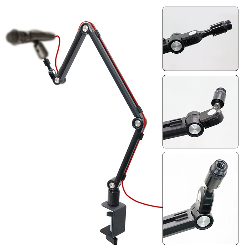 Table microphone, universal rotating tubing