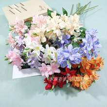 新款香雪蘭 紫蘭花仿真花高檔婚慶婚禮堂居家假花裝飾花 廠家直銷