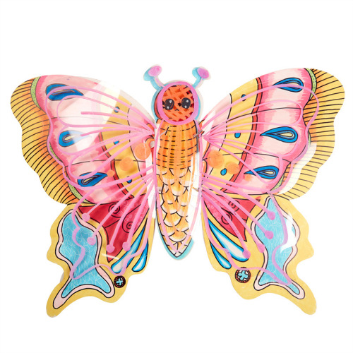 3D Colorful Butterfly Wing Craft Materials for Kindergarten Children Creative DIY Painting Art Spring Back Decoration