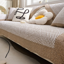 亚马逊热卖清新纯棉曲边沙发垫 现代韩式简约布艺沙发垫套罩现货