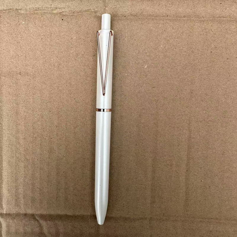 Inventario de alta gama pesada sensación de mano pulsable bolígrafo neutro comercial de alta calidad publicidad bolígrafo de firma logotipo de impresión de escritorio lote