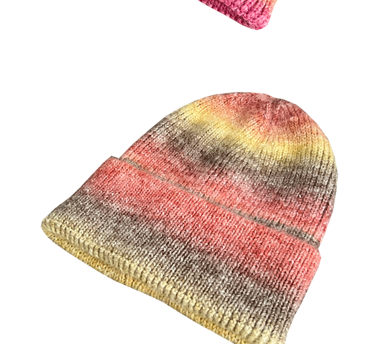 Stripe Pattern Winter Season Women's Gender Women's Vintage Style Stripe Eaveless Wool Cap