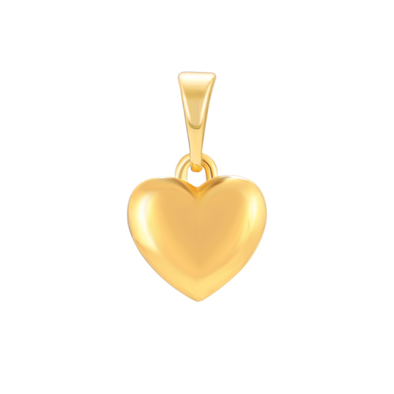 Dije de Corazón 3D para Clavícula de Aleación de Zinc