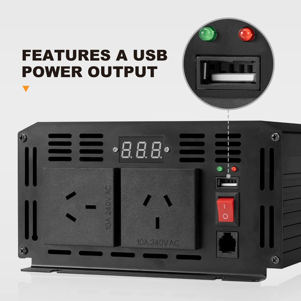 ИСТОЧНИК производитель FIERYRED черный 1500 Вт чистый синусоидальный инвертор с цифровым дисплеем с USB