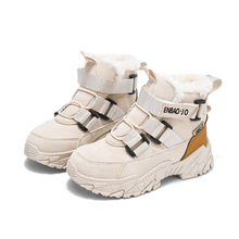 2025新款儿童冬季雪地靴加绒加厚皮毛一体时尚抗寒男士东北棉鞋