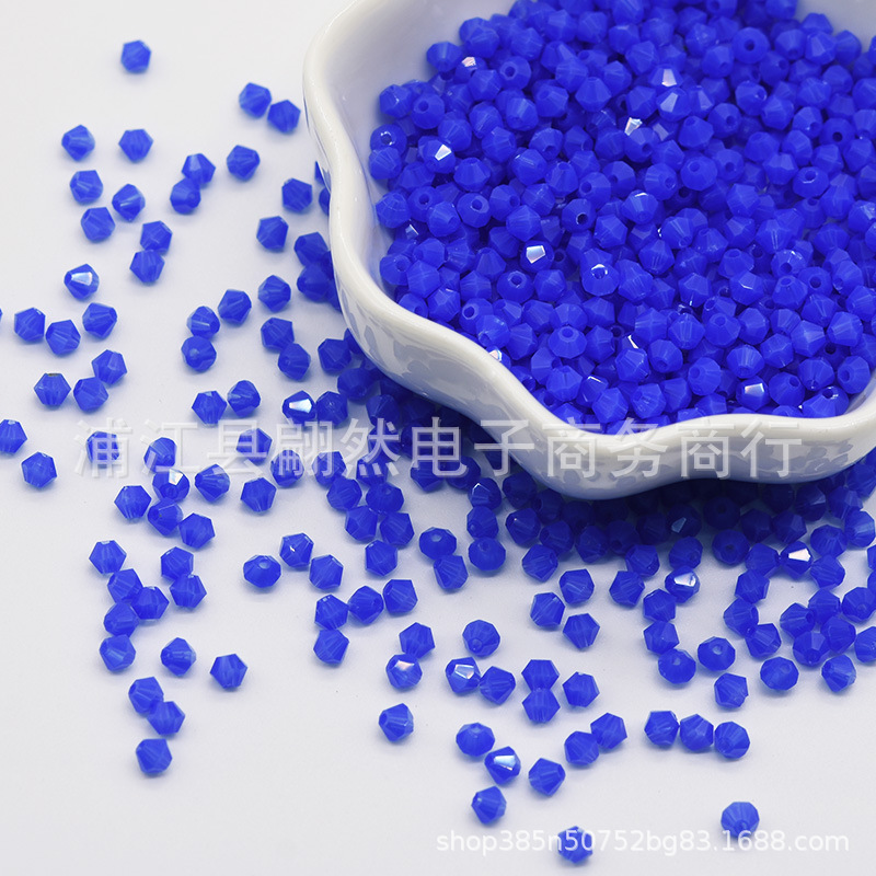Sứ xanh lam trung tính / Hạt kim cương boutique 3mm (100 chiếc/gói)