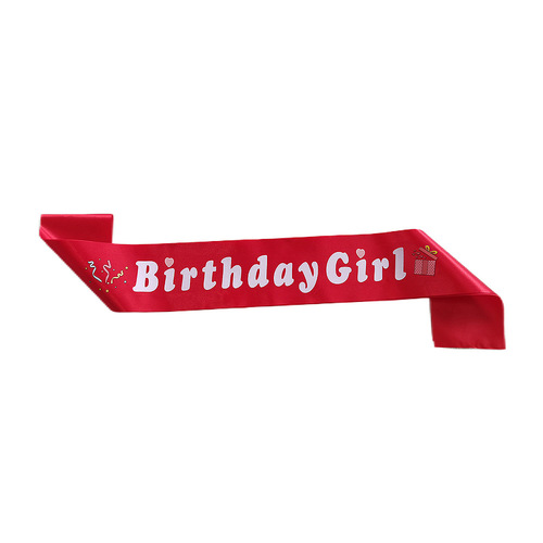 2024 New Girl Birthday Shoulder Strap Party Birthday Girl Girls Sash Satin Formal Ribbon Wholesale 