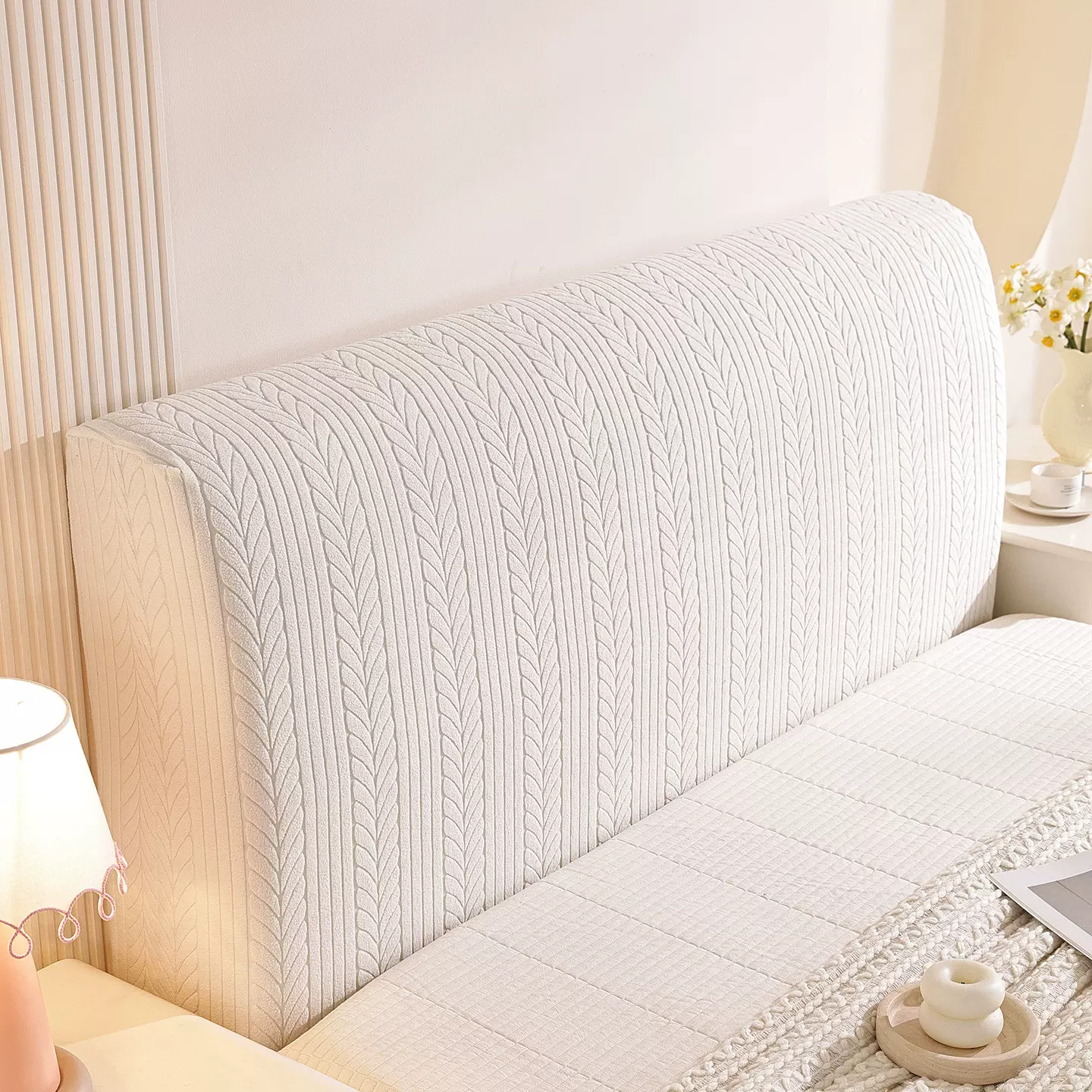 高级感加厚床头套罩2026新款四季通用软包靠背木床头保护遮丑盖布