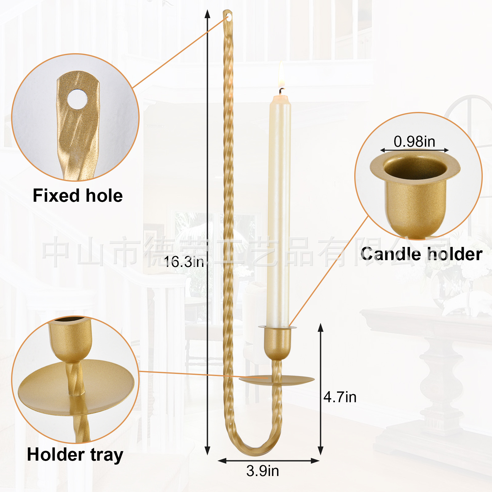 Amazon simple candelabros de hierro forjado colgados en la pared de alto nivel de hierro forjado colgado en la pared en forma de botón L decoración de la atmósfera de candelabros