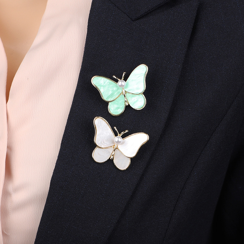 Broche papillon pour femme, design haut de gamme, transformable en corsage, épingle à perle, fermoir anti-dévoilement._voghion.com