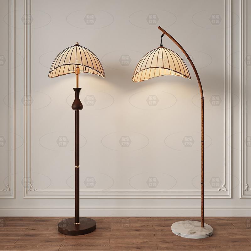 Direct Sale from Zhongshan Factory, American-Style Vintage Floor Lamp, French Romantic Living Room Sofa Side Standing Table Lamp