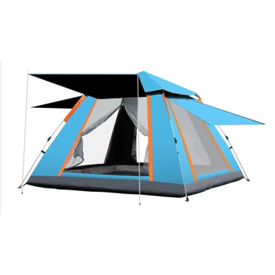 Outdoor camping vinyl folding: Çadırlar - black-rubber-sky-blue-3-4-people
