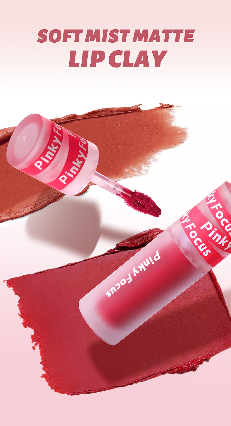 Rouge à lèvres matte pinkyfocus texture poudre effet velours_voghion.com